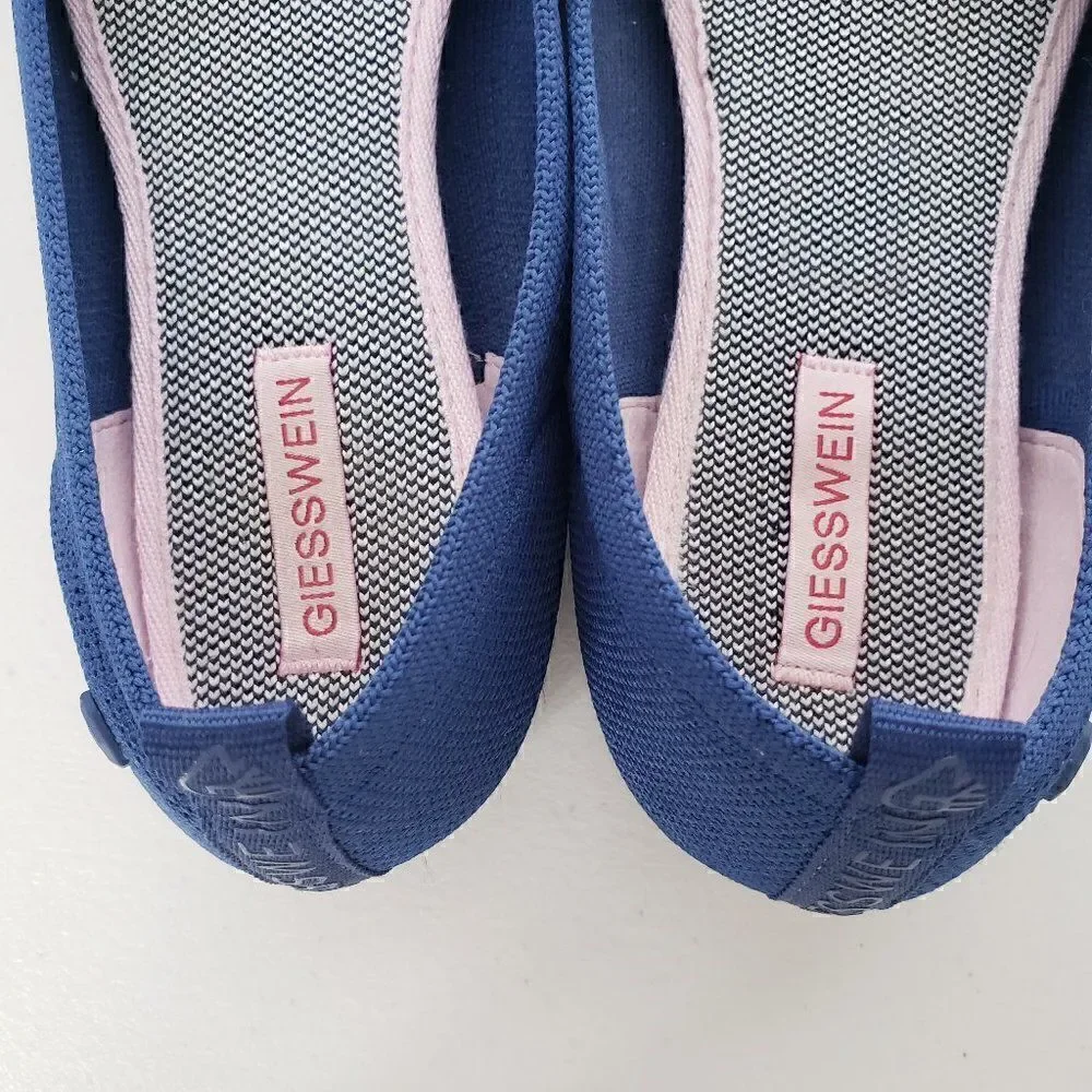 Giesswein Ballet Knit Flats Size EU 40 Dark Blue Washable Comfort